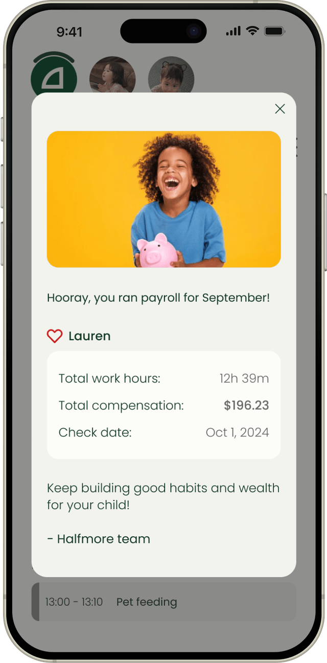Pay salary to your child